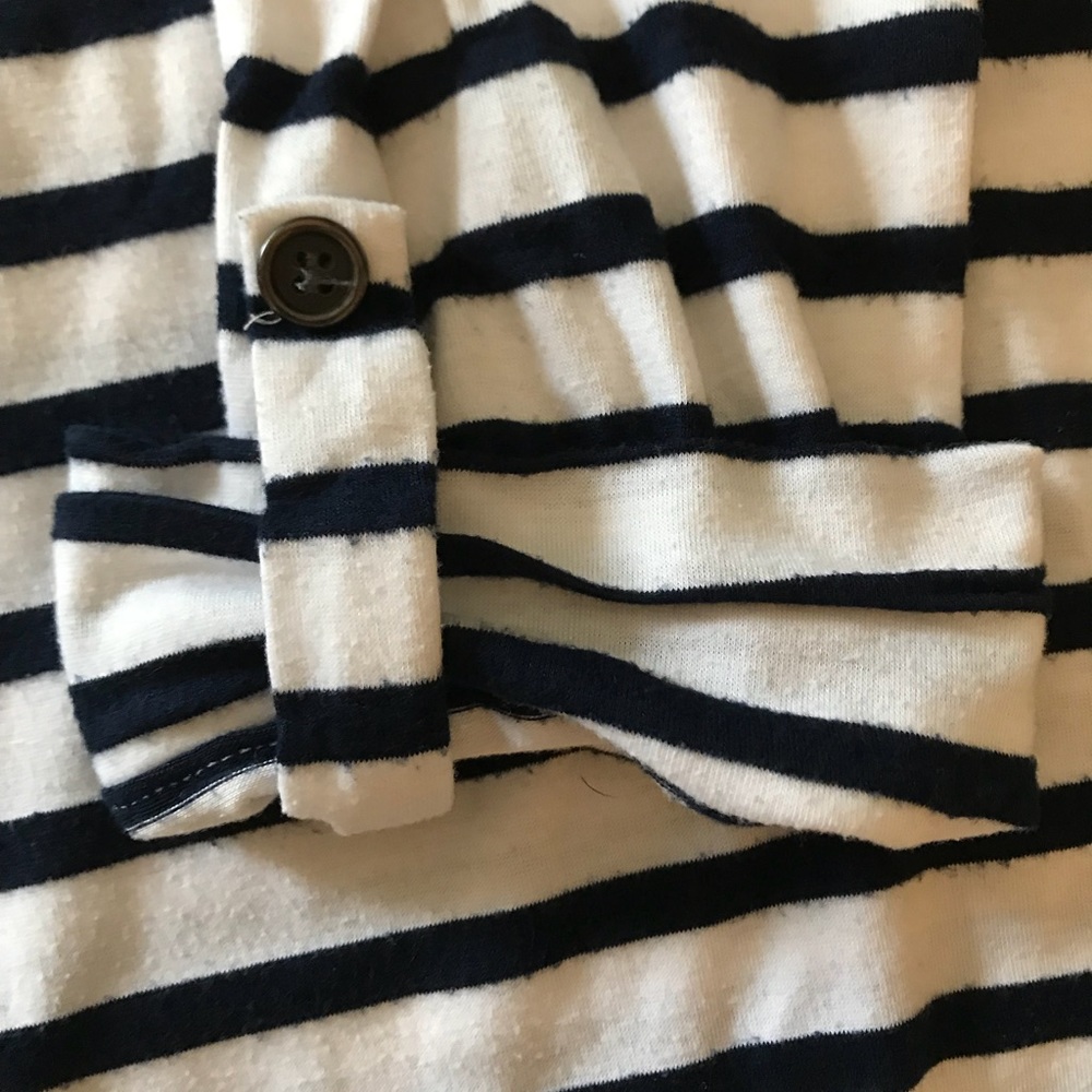 Motherhood Maternity Navy and white top